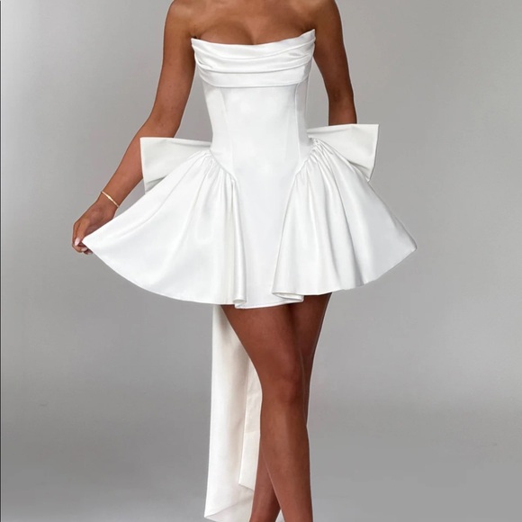 Babyboo Trinity Mini Dress - White Medium M - Picture 6 of 6